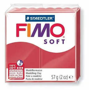 FIMO® soft 8020 56g tmavo červená